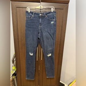 Distressed Blue Jeans